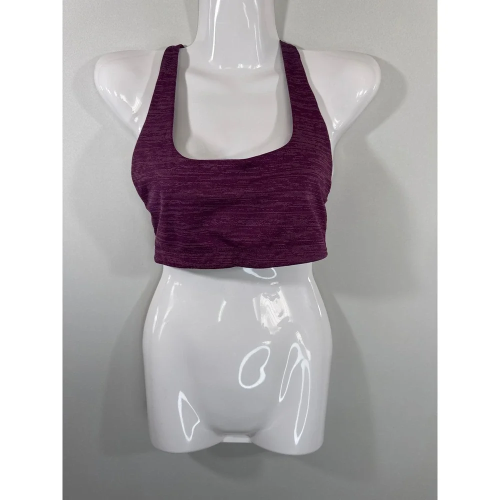Outdoor‎ Voices Racerback Sports Bra Plum Purple Space Dye Women's XS Sporty